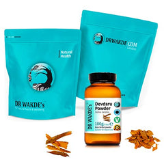DR WAKDE'S Devdaru powder packaging highlights premium quality and freshness