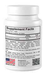 Close-up of DR WELLME NUTRITION Irowell iron tablet showing coating and texture.