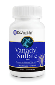 Dr WellMe Vanadyl Sulfate bottle front view for daily glucose support