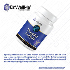 Pouring Dr WellMe Vanadyl Sulfate bottle for convenient daily intake