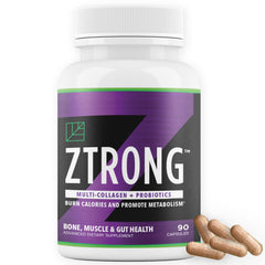 Dr. Zisman ZTRONG bottle front showing convenient capsules for potential joint support.