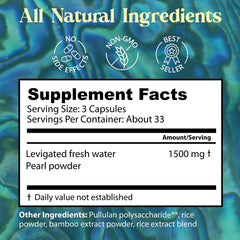 Dragon Herbs Pearl Powder capsules in hand for simple daily supplementation.