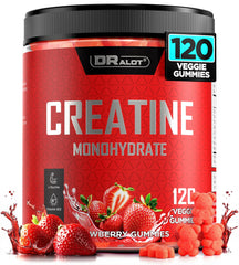 Dralot Creatine Gummies bottle for on-the-go training support.