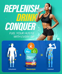 Dralot Juicy Splash packet closeup shows convenient single-serving hydration.