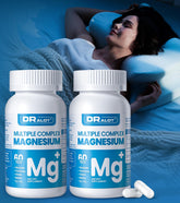 Dralot quadruple magnesium bottle side view for daily sleep, muscles, and nerves support