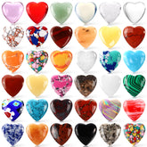 Draupnir heart worry stones closeup showing polished surfaces for tactile calm and focus