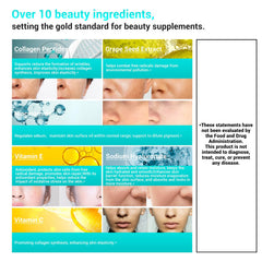 DrBioCare blend of collagen, probiotics and vitamins supporting skin hydration.