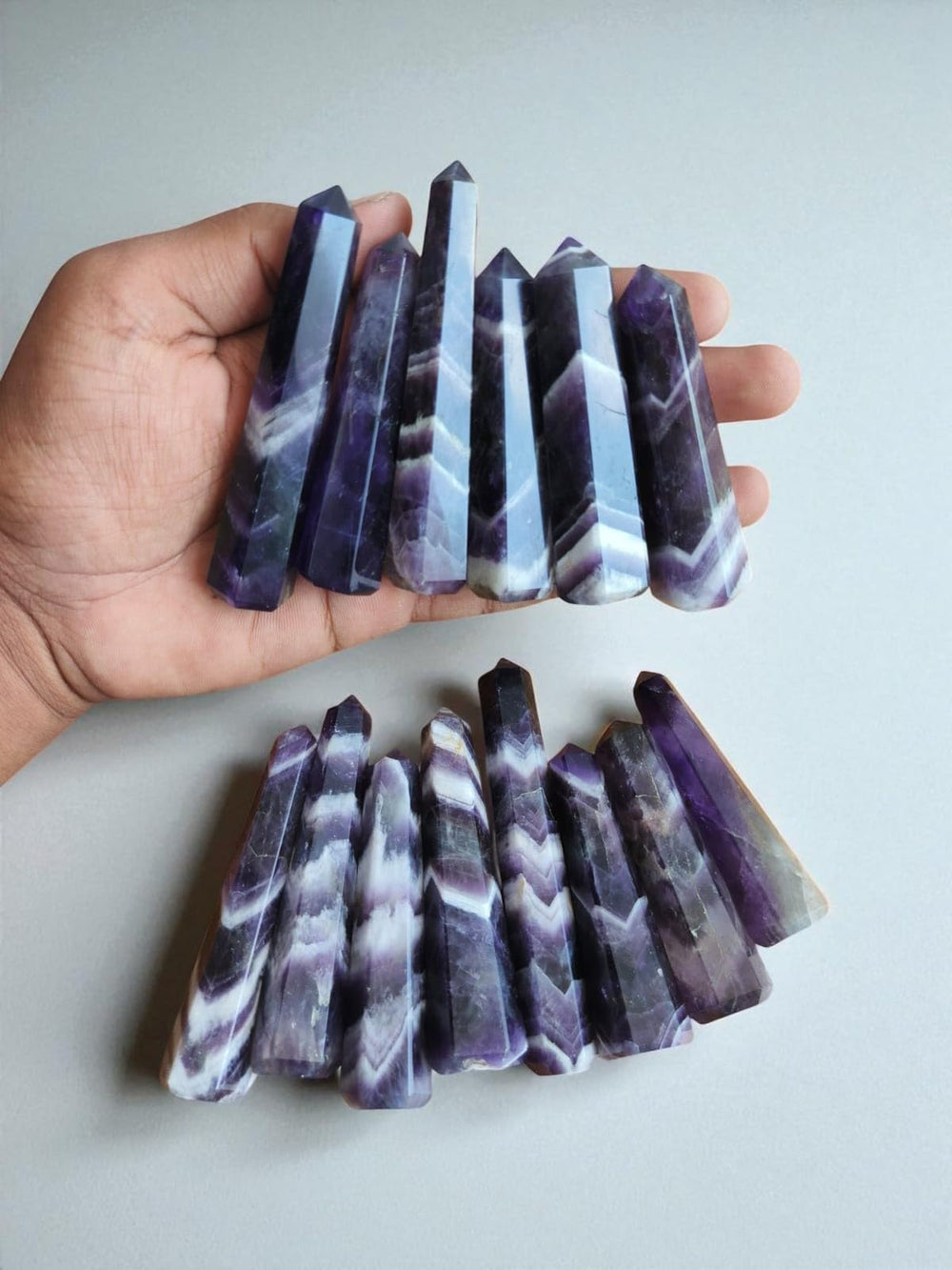 Dream Amethyst Points close-up for meditation and energy clearing