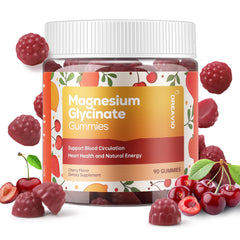 DREAVIO magnesium glycinate gummies bottle showcases a calming nighttime ritual.