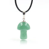 Dreuyet mushroom crystal pendant in green, a versatile statement piece for daily wear.