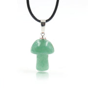 Dreuyet mushroom crystal pendant in green, a versatile statement piece for daily wear.
