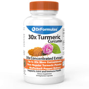 DrFormulas 30x Turmeric Curcumin bottle ready for daily joint support.