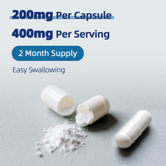 DRFOSTER capsules being poured illustrating a convenient two-capsule daily dose.