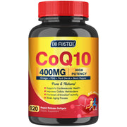 DRFOSTER CoQ10 400mg softgels bottle for daily heart support and energy.