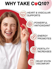 DRFOSTER CoQ10 600 mg bottle with label emphasizing 600 mg ubiquinol dosage