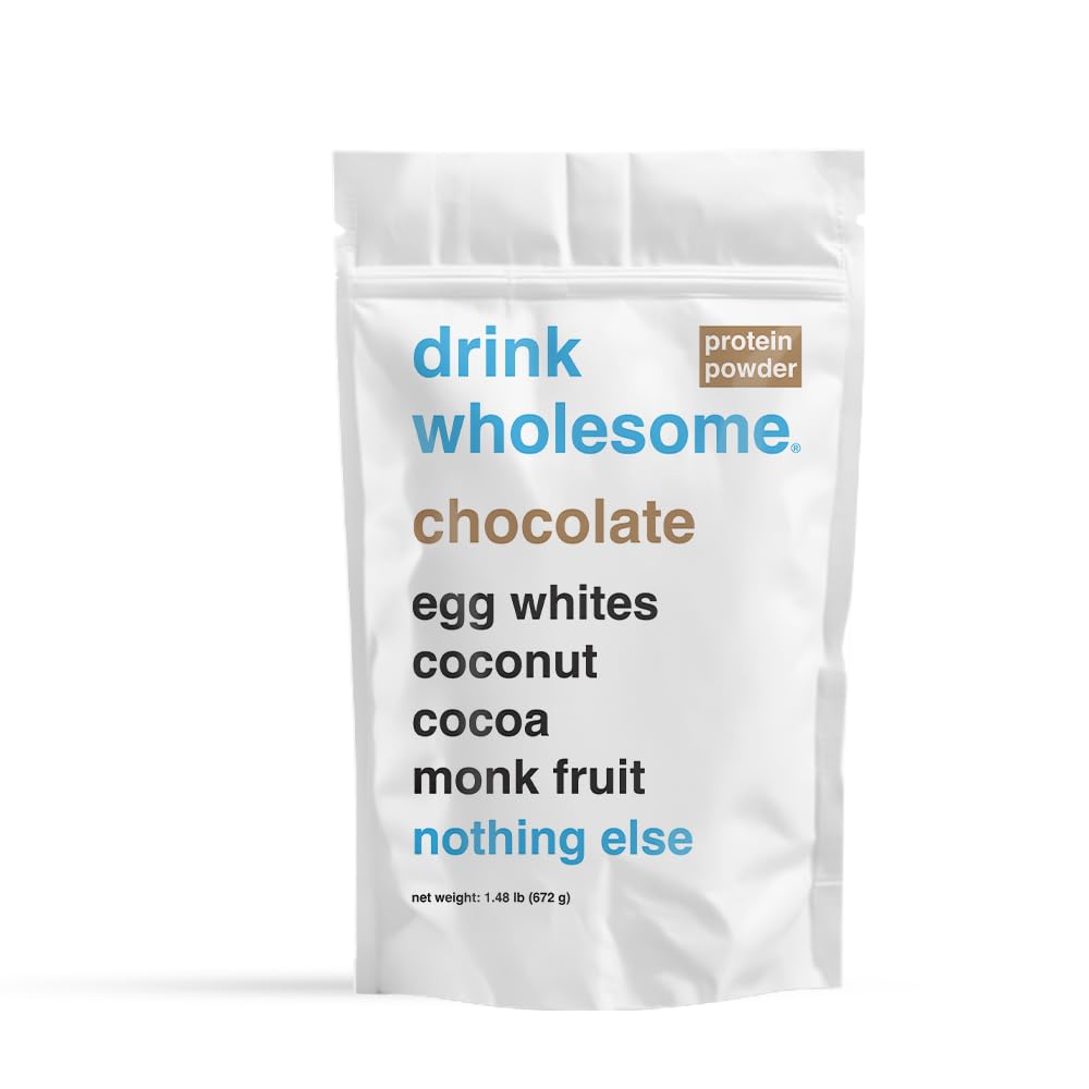 Drink Wholesome Chocolate Egg White Protein Bottle offers a gentle, dairy-free option for sensitive stomachs.
