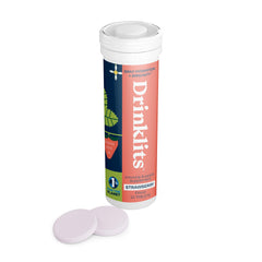 Drinklits Strawberry Daily Immune Tube shows compact packaging for on-the-go wellness.
