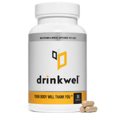 DrinkWel bottle front view for easy daily use and morning vitality