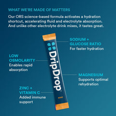 DripDrop Piña Colada packet provides refreshing taste and electrolytes.