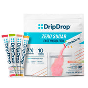 DripDrop lemon-lime sugar-free hydration packets for quick electrolyte refreshment