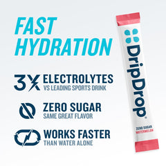 Open DripDrop Watermelon Sugar Free packet for on-the-go hydration.
