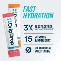 DripDrop Zero Sugar Plus Tangerine Stick for refreshing hydration on the move.