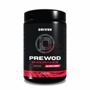 Driven PREWOD caffeine-free bottle cap closed, stimulant-free focus for late workouts