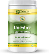 DrNatura Unifiber bottle front view, supporting gentle digestion and regularity.