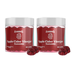 Droppels Apple Cider Vinegar Gummies bottle with raspberry flavor for daily digestion support