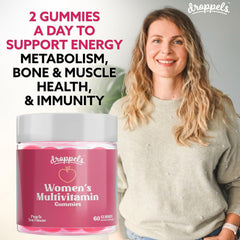 Droppels His & Hers Bundle women peach-tea gummies close-up, refreshing taste and nourishment