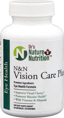 Dr's Nature & Nutrition Eye Supplement visual support bottle promotes clear vision during daily tasks.