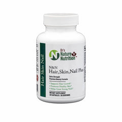 Dr's Nature & Nutrition Hair, Skin & Nails Plus bottle—daily beauty support for hair, skin, and nails.