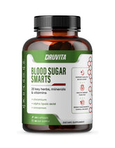 Druvita Blood Sugar Smarts bottle front for daily metabolic support
