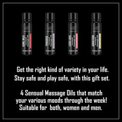 Dude's Love Fruity massage oil bottle for refreshing, mood-boosting massages.