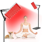 DUGSDG red light therapy panel shows full-body coverage for at-home wellness and relaxation.