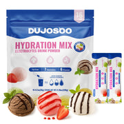 Dujosoo Shake Thoroughly bottle front promotes on-the-go hydration with refreshing flavor.