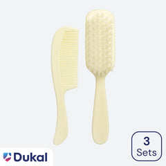 Dukal DawnMist baby brush ivory bristles for soft scalp care.