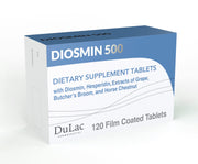 Dulàc Diosmin 500 bottle label displaying brand and dosage for everyday wellness