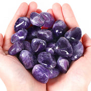 DUQGUHO Amethyst crystal stones on display for decorative ambiance and calm energy.