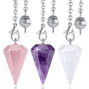 DUQGUHO amethyst pendulum for divination and focused intuition during meditation