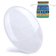 DUQGUHO clear quartz palm stone 2.4 inches, a calm meditation companion.