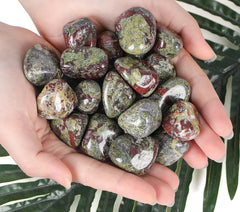 DUQGUHO Dragon Blood Stone irregular polished rocks highlight natural color and shine