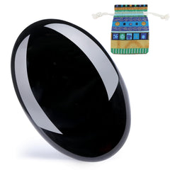 DUQGUHO Obsidian palm stone 2.4-inch ready for focus and grounding