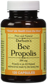 Durham's Bee Farm Propolis 500mg bottle front view for daily wellness support