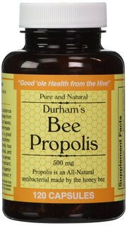 Durham's Bee Farm Propolis 500mg bottle front view for daily wellness support