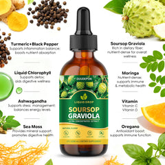 DUUDEPON Soursop Bitters bottle with turmeric to boost absorption