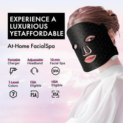 Duevie LED mask with remote and 850nm infrared for convenient sessions.