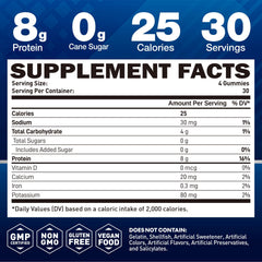 duwhot whey protein gummies lemon bottle on counter for quick protein boost