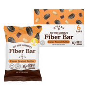 D'Vash Not Your Grandma's Fiber Bars cacao peanut butter bar on-the-go snack with fiber boost.