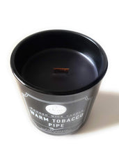 DW Home Warm Tobacco Pipe scented candle closeup highlighting rich fragrance and long-lasting burn
